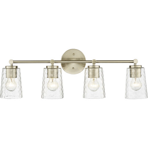 Ashli 4 Light 28 inch Modern Gold Vanity Light Wall Light